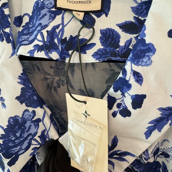 Tuckernuck Blue Floral Dress with Black Bow - Picture 2 of 4